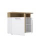 Kommode >TULUZA< in Weiss Glanz / Artisan Eiche Dekor - 103,5x85,9x43,4cm (BxHxT)