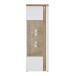 Standvitrine >TULUZA< inkl. Beleuchtung in Weiss Glanz / Artisan Eiche Dekor - 66,5x196x43,4cm (BxHxT)