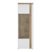 Standvitrine >TULUZA< inkl. Beleuchtung in Weiss Glanz / Artisan Eiche Dekor - 66,5x196x43,4cm (BxHxT)