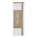 Standvitrine >TULUZA< inkl. Beleuchtung in Weiss Glanz / Artisan Eiche Dekor - 66,5x196x43,4cm (BxHxT)
