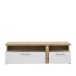 TV-Lowboard >TULUZA< mit 2 Schubladen in Weiss Glanz  / Artisan Eiche Dekor- 163,2x50,7x54,1cm (BxHxT)