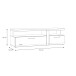 TV-Lowboard >TULUZA< mit 2 Schubladen in Weiss Glanz  / Artisan Eiche Dekor- 163,2x50,7x54,1cm (BxHxT)