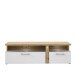TV-Lowboard >TULUZA< mit 2 Schubladen in Weiss Glanz  / Artisan Eiche Dekor- 163,2x50,7x54,1cm (BxHxT)