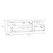 TV-Lowboard >TULUZA< mit 2 Schubladen in Weiss Glanz  / Artisan Eiche Dekor- 163,2x50,7x54,1cm (BxHxT)