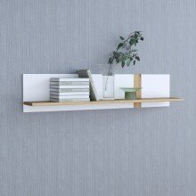 Wandboard >TULUZA< in weiß / Artisan Eiche Dekor - 140x29,6x21,9cm (BxHxT)