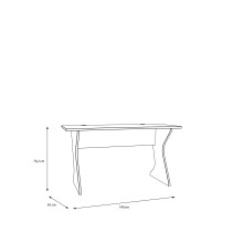 Schreibtisch >UTAPAU< in Salbei (grün) - 140x76,2x65cm (BxHxT)
