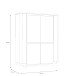 Highboard >VODOL< in sand,schwarz mit 2 Softclose-Türen - 130,3x161,1x44,8cm (BxHxT)