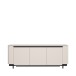 Sideboard >VODOL< in sand,schwarz mit 3 Sofclose-Türen - 204,9x77,9x44,8cm (BxHxT)