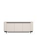 Sideboard >VODOL< in sand,schwarz mit 3 Sofclose-Türen - 204,9x77,9x44,8cm (BxHxT)