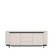 Sideboard >VODOL< in sand,schwarz mit 2 Türen und 2 Schubladen - 204,9x77,9x44,8cm (BxHxT)