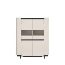 Highboard >VODOL< in sand,schwarz mit 2...