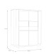 Highboard >VODOL< in sand,schwarz mit 2 Sofclose-Türen - 130,3x161,1x44,8cm (BxHxT)