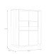 Highboard >VODOL< in sand,schwarz mit 2 Sofclose-Türen - 130,3x161,1x44,8cm (BxHxT)