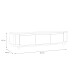 TV-Lowboard >VODOL< in sand,schwarz mit 3 Softclose-Türen- 204,9x49,1x44,8cm (BxHxT)