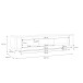 TV-Lowboard >VODOL< in sand,schwarz mit 3 Softclose-Türen- 204,9x49,1x44,8cm (BxHxT)