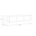 TV-Lowboard >VODOL< in sand,schwarz mit 3 Softclose-Türen- 204,9x49,1x44,8cm (BxHxT)