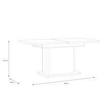 Kulissentisch >VODOL< (ausziehbar bis 200cm) in sand,schwarz - 160(200)x75,4x90cm (BxHxT)