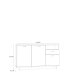 Sideboard >CHESAPEAKE< in Schnee Eiche/ Riviera Eiche Dekor, 3 Türen und 1 Schublade - 149,6x85,7x41,3cm (BxHxT)