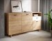 Sideboard >CHESAPEAKE< in Schnee Eiche/ Riviera Eiche Dekor, 3 Türen und 1 Schublade - 149,6x85,7x41,3cm (BxHxT)