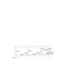 Lowboard >CHESAPEAKE< in Schnee/Riviera Eiche Dekor mit 2 Türen und 1 Schublade - 149,6x47,3x41,3cm (B/H/T)