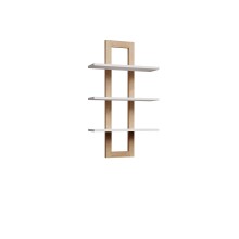 Wandregal >CHESAPEAKE< in Schnee Eiche/ Riviera Eiche Dekor - 70x121,1x23,6cm (BxHxT)