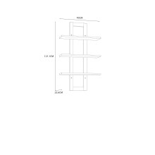 Wandregal >CHESAPEAKE< in Schnee Eiche/ Riviera Eiche Dekor - 70x121,1x23,6cm (BxHxT)