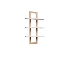 Wandregal >CHESAPEAKE< in Schnee Eiche/ Riviera Eiche Dekor - 70x121,1x23,6cm (BxHxT)