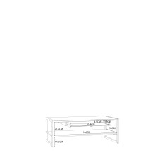 Couchtisch >CHESAPEAKE< in Riviera Eiche Dekor / weiß mit Schublade - 111x40x60cm (B/H/T)