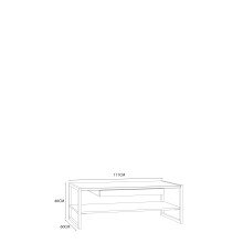 Couchtisch >CHESAPEAKE< in Riviera Eiche Dekor / weiß mit Schublade - 111x40x60cm (B/H/T)