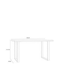 Esstisch >CHESAPEAKE< in Riviera Eiche/weiß - 140x74,7x90cm (B/H/T)