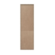 Vitrine >COMO< in Uni Wolfram Grau / Planked Eiche Dekor inkl. Beleuchtung - 60,4x203,3x41,3cm (BxHxT)