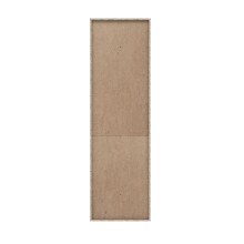 Vitrine >COMO< in Uni Wolfram Grau / Planked Eiche Dekor inkl. Beleuchtung - 60,4x203,3x41,3cm (BxHxT)