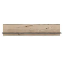 Wandregal >COMO< in Uni Wolfram Grau/ Planked Eiche...