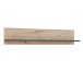 Wandregal >COMO< in Uni Wolfram Grau/ Planked Eiche Dekor - 149,8x28,5x21,5cm (BxHxT)