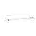 Wandregal >COMO< in Uni Wolfram Grau/ Planked Eiche Dekor - 149,8x28,5x21,5cm (BxHxT)