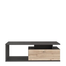 Couchtisch >COMO< in Uni Wolfram Grau/ Planked...