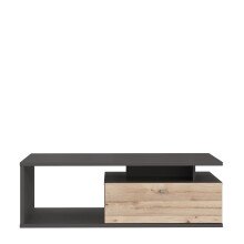 Couchtisch >COMO< in Uni Wolfram Grau/ Planked...
