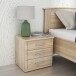 Nachtkommode >GLORIA< in Sonoma Eiche Dekor, 3 Schubladen - 45,2x45,9x35,1cm (BxHxT)