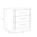 Nachtkommode >GLORIA< in Sonoma Eiche Dekor, 3 Schubladen - 45,2x45,9x35,1cm (BxHxT)