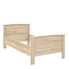 Bettgestell >GLORIA< Seniorenbett in Sonoma Eiche Dekor (Innenmaß 100x200cm) - 115,4x88,7x209,7cm (BxHxT)