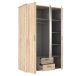 Drehtürenschrank >GLORIA< in Sonoma Eiche Dekor / Spiegel, 3 Türen - 139,2x200,8x59,6cm (BxHxT)