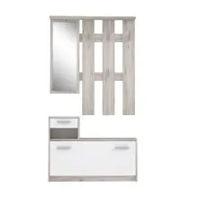 Garderoben-Set >Foxi< (2-teilig) in Weiss/Sandeiche...