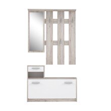 Garderoben-Set >Foxi< (2-teilig) in Weiss/Sandeiche...