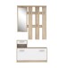 Garderoben-Set >Foxi< (2-teilig) in Weiss/Sonoma Eiche Dekor - 97,5x180x25cm (BxHxT)