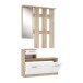 Garderoben-Set >Foxi< (2-teilig) in Weiss/Sonoma Eiche Dekor - 97,5x180x25cm (BxHxT)