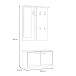 Garderoben-Set >Foxi< (2-teilig) in Weiss/Sonoma Eiche Dekor - 97,5x180x25cm (BxHxT)
