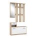 Garderoben-Set >Foxi< (2-teilig) in Weiss/Sonoma Eiche Dekor - 97,5x180x25cm (BxHxT)
