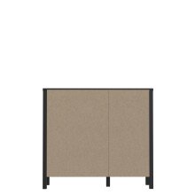 Kommode >HIGH ROCK< in Schwarz/ Riviera Eiche Dekor - 93,3x85,1x40,2cm (BxHxT)