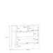Kommode >HIGH ROCK< in Schwarz/ Riviera Eiche Dekor, 3 Schubladen - 104,8x85,1x40,2 (BxHxT)