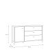 Sideboard >HIGH ROCK< in Schwarz/ Riviera Eiche Dekor, 3 Schubladen, 1 Tür - 151,3x85,1x40,2cm (BxHxT)